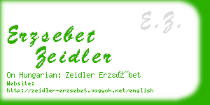 erzsebet zeidler business card